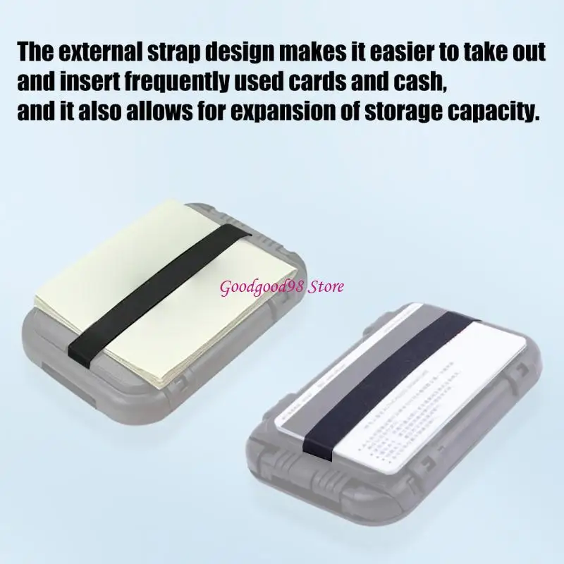 Water Resistant Aluminum Card Wallet With Money Clip Anti Theft Metal Card Case 