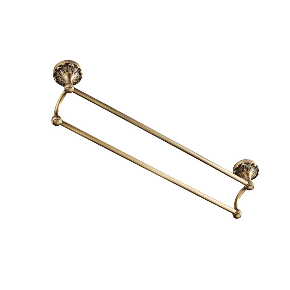 

1Pcs Brass Textured Towel Rod Wall Mounted for Bathroom Hotel Home Use High Load Capacity Sturdy Wet Tissue Hanging Holder