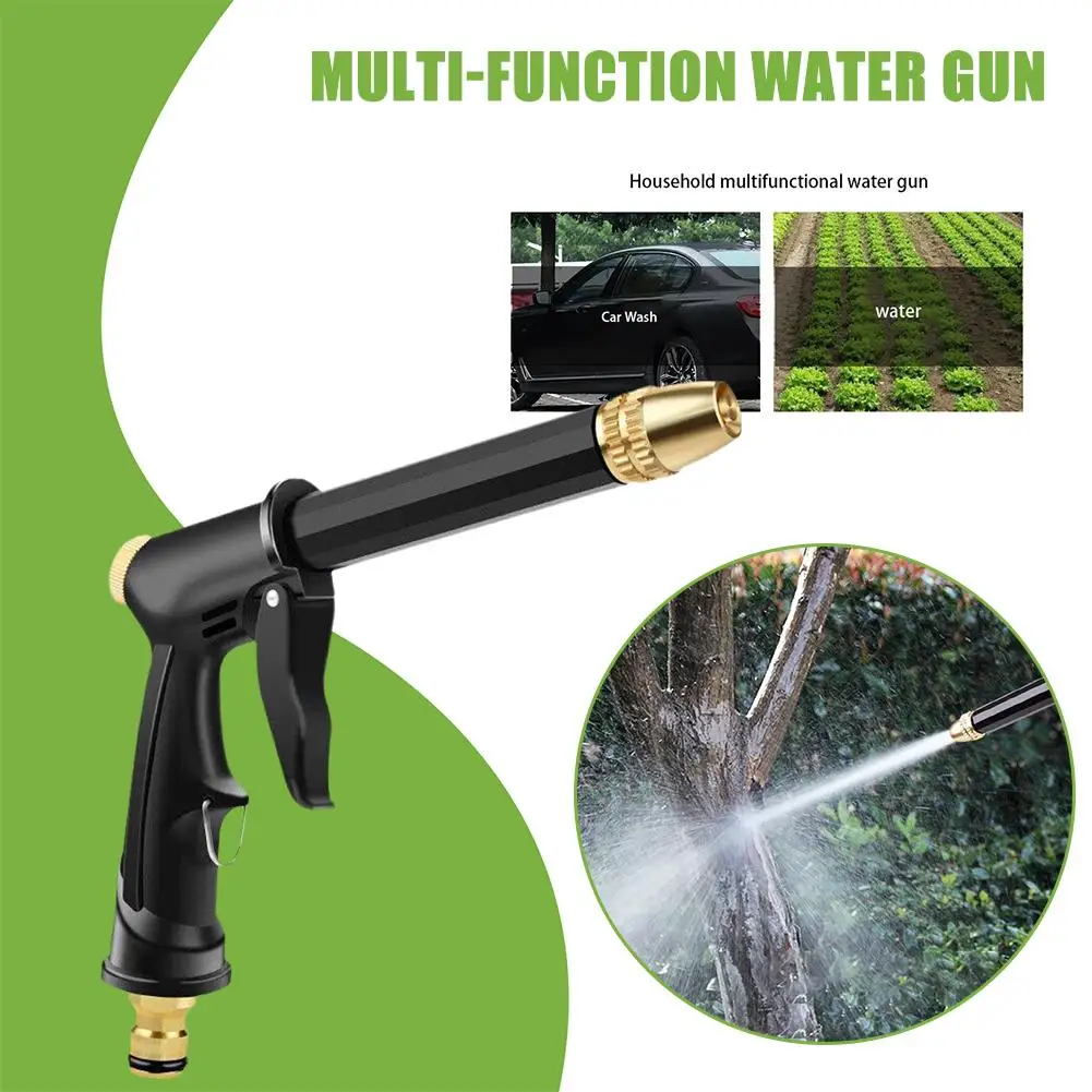 

High Pressure Spray Water Gun Washing Garden Watering Hose Nozzle Sprinkler 360° Rotaing Adjustable Sprayer Gun For Car Was J0F5