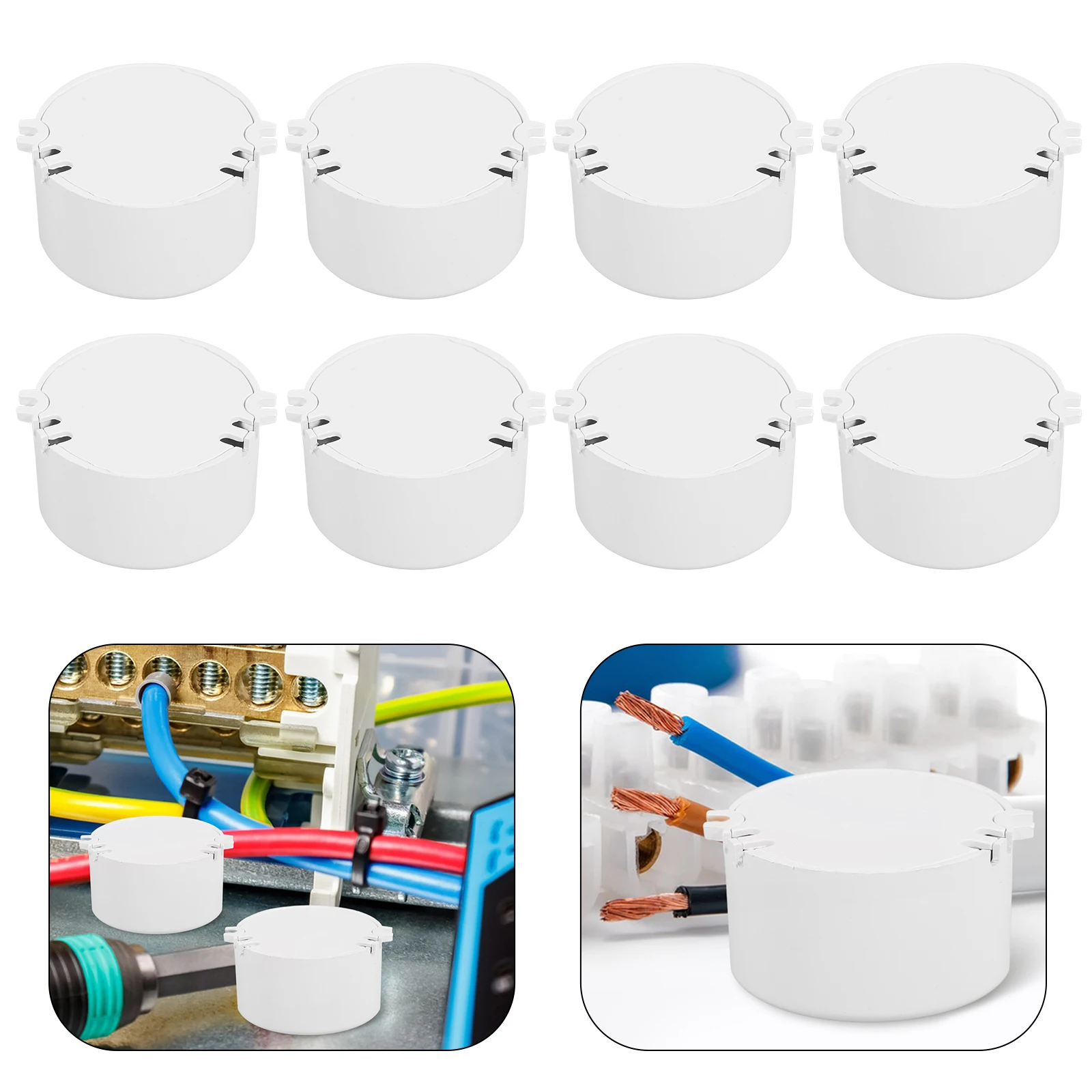 

10pcs Mini Round Plastic Case Small Control Box Circular Electrical Box Waterproof For Electronic Devices Storage