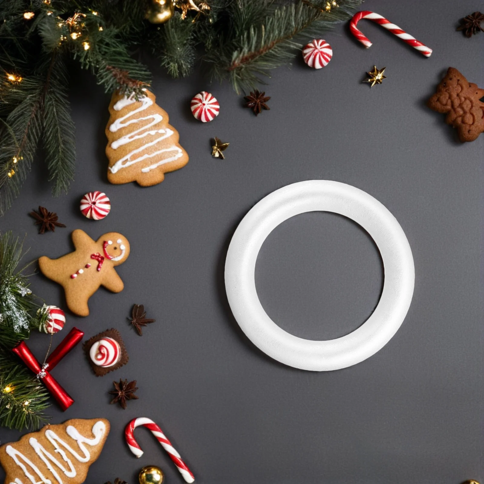 

36Pcs Foam Wreath Forms White Craft Rings for DIY Holiday Decorations Christmas Wreaths Floral Projects Polystyrene Circles