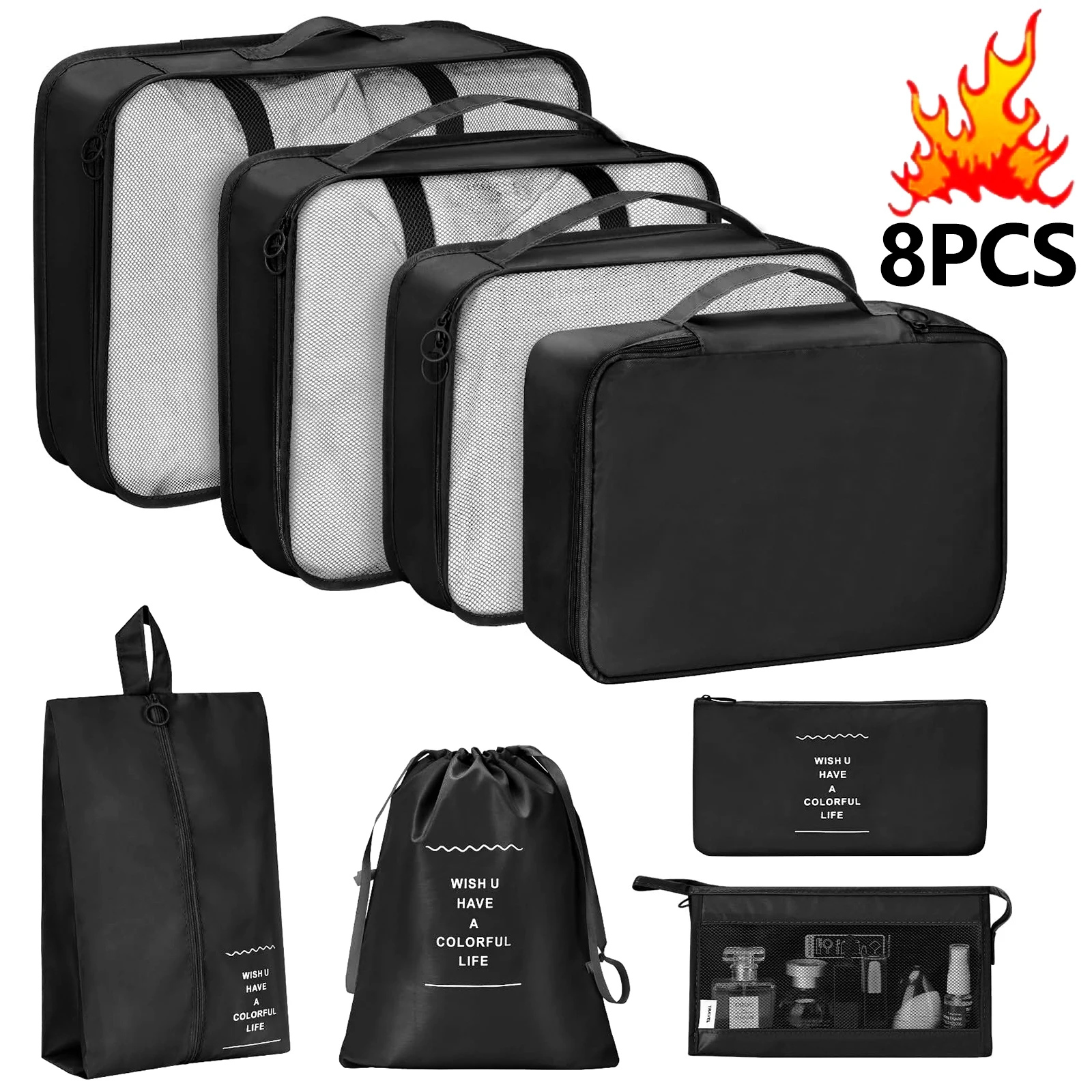 Generic 7-Piece Travel Organizer Packing Cube Set 6