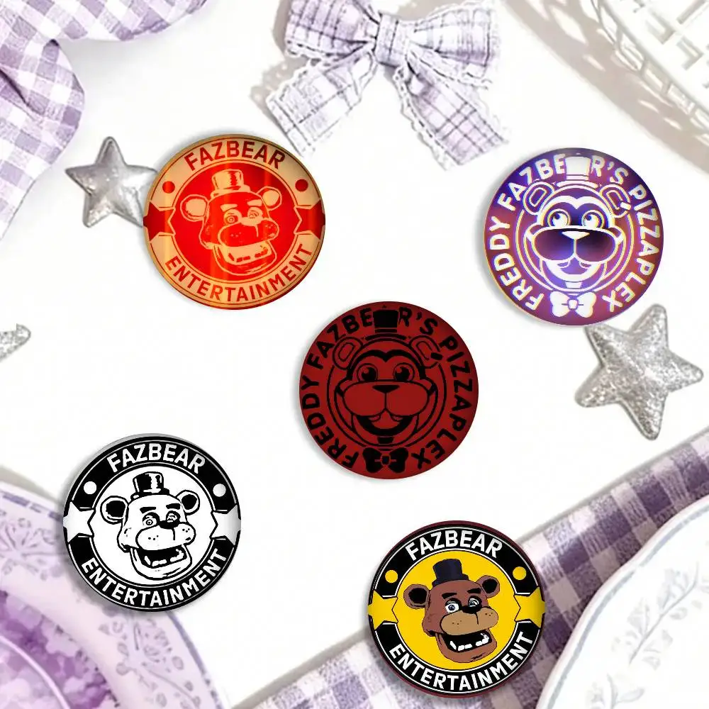 Soft Button Pin Round Metal Badge Lapel Pin Parts Gift Friends Kid Jewelry GAME FnafFive-nights-At-Freddy
