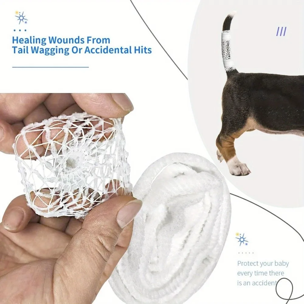 Elastic Pet Mesh Bandage Prevent Licking Prevent Scratch Sterilization Mesh Cover Breathable Pet Protection Cover Animal Rescue