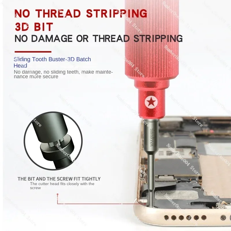 Superhard screwdriver Removes the screw batch with anti-slip teeth