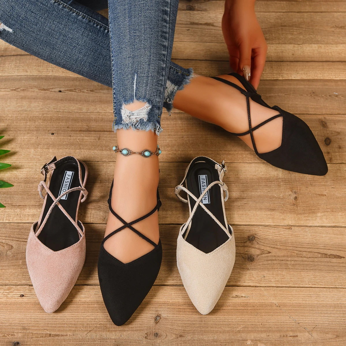 Designer Women High Heels Sandals Pointed Toe Shoes Women Summer 2026 New Chunky Sexy Slingback Sandals Women Sandalias De Mujer