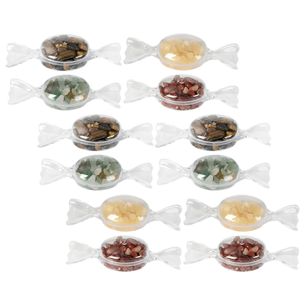 

12pcs Crystal y Decor Natural C y Yard Decorations Semi precious Stone naments Durable Plastic Desktop Decor Gifts Teaching