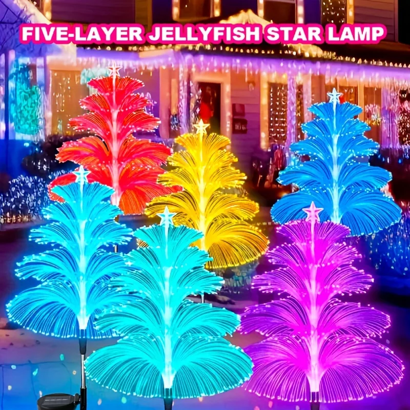 

5-Tier Solar Color-Changing LED Fairy Lights for Outdoor Holiday Decor – Christmas, Halloween, Garden & Yard