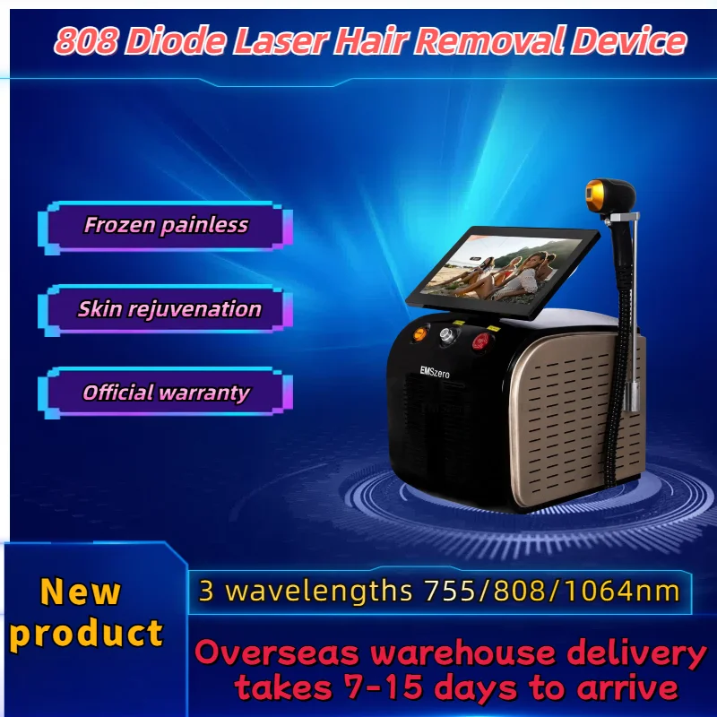 2025 profissional portátil 4000W soprano titânio íon indolor máquina de depilação a laser permanente 755 808 1064nm