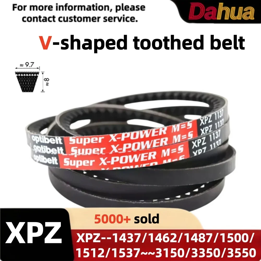 Germany opt XPZ V-Type toothed belt XPZ1437 1462 1487~~3550 Red label and white label Obi air compressor belt industrial belt