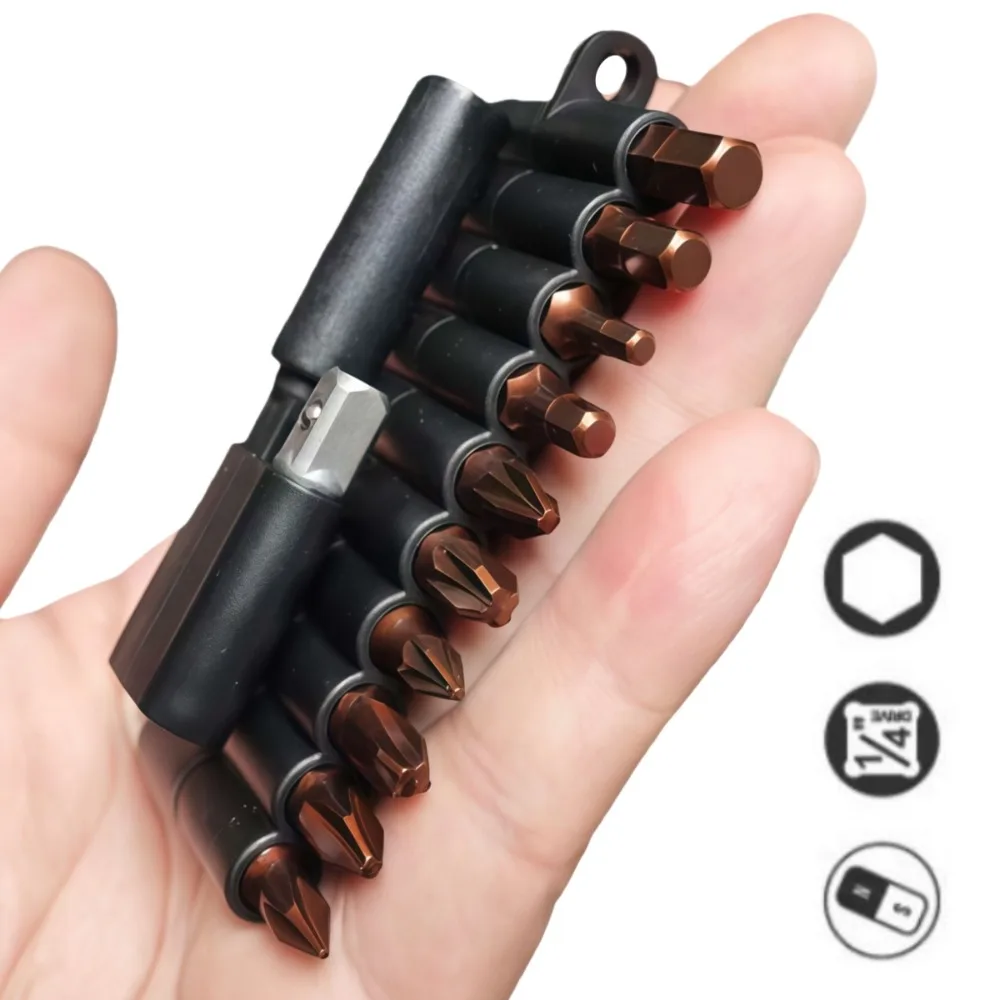 L25mm 22-teiliges Schraubendreher-Bit-Set mit Organizer-Hülse, magnetisches S2-Stahl-Bit-Set, Multi-Treiber-Bits und 1 Stück 60 mm Bithalter – Detail 3