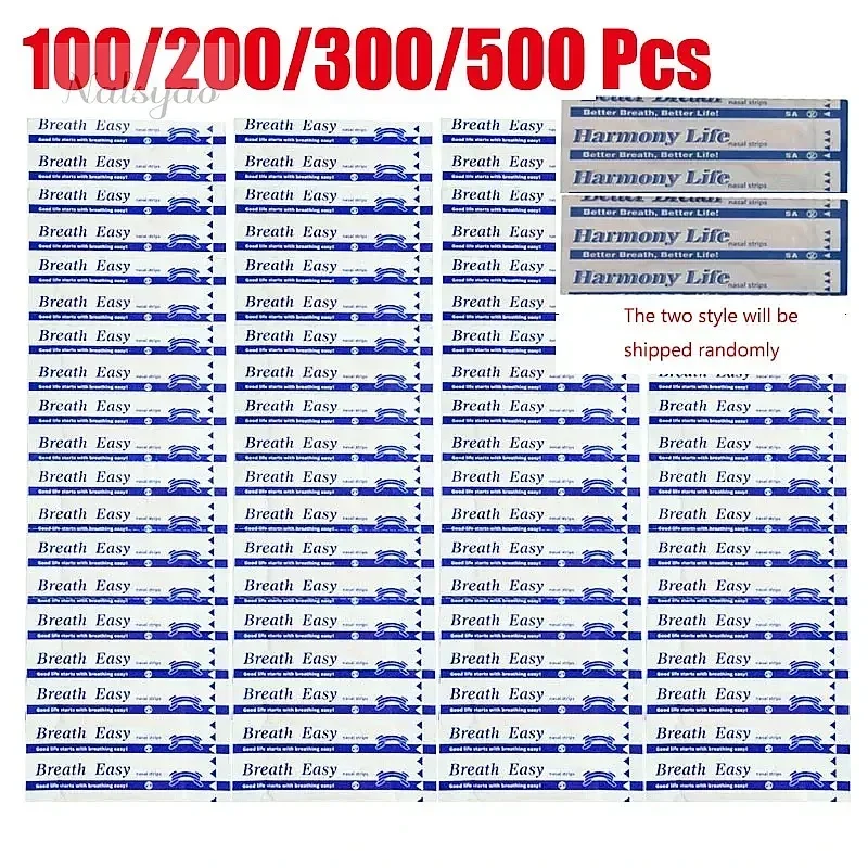 100-500PCS Breath Right Nasal Strips Stop Snoring Nose Patch Sleep Aid Device Easier Breathing Sleeping Aid Product