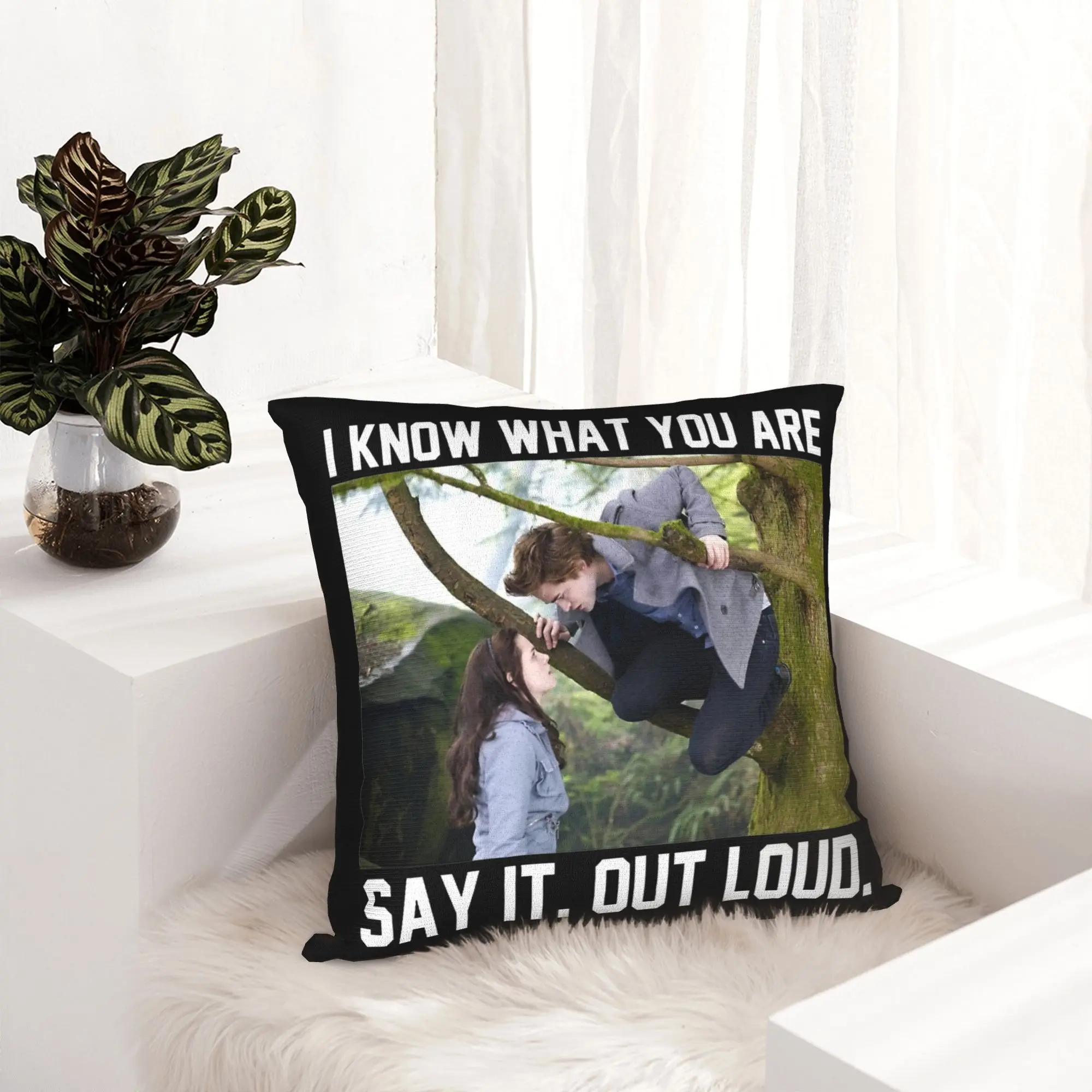 Twilight Edward Bella Pillowcase Printing Cushion Cover Decorations  Pillow Case Cover Home Zipper