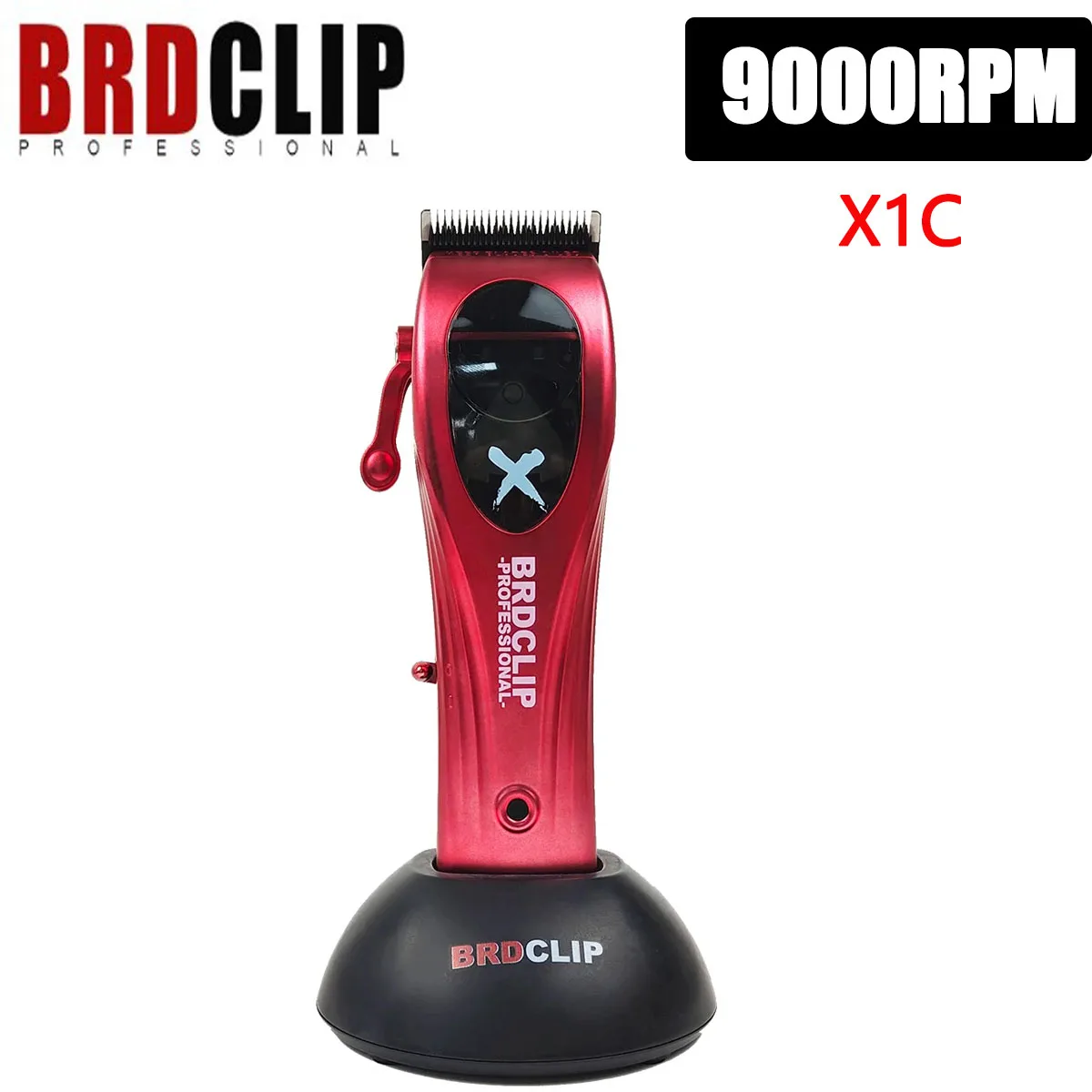 9000RPM BRDCLIP X1C High RPM Barber Shop Professional Magnetic Motor Charging Base Professional Men's Haircutter