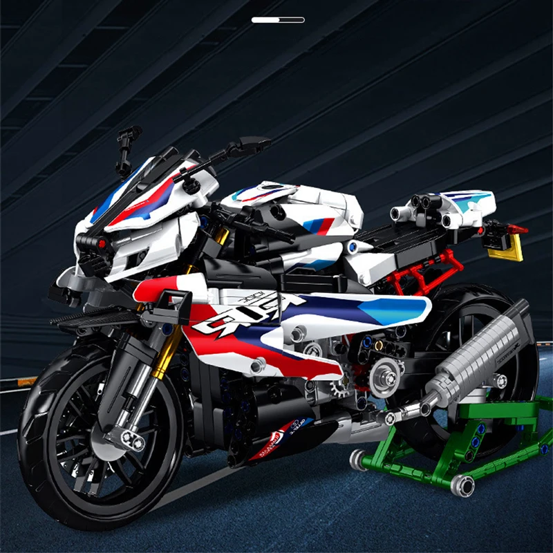 Techniczne klocki do budowy motocykli Ducati Moto Racing Motocykl Pojazd miejski Klocki MOC Zestawy modeli Zabawki konstrukcyjne dla dzieci