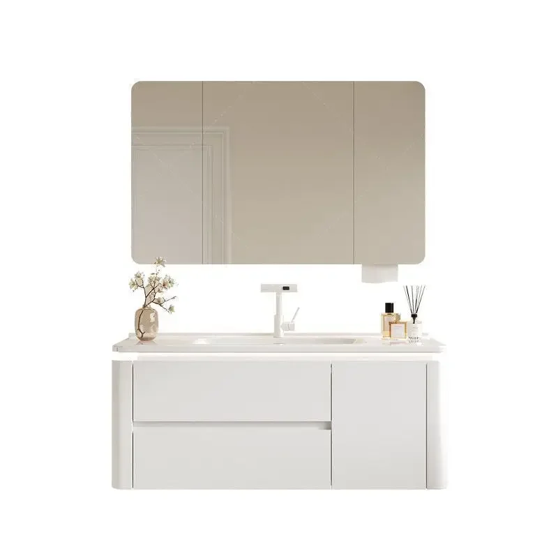 

Bathroom Cabinet Ceramic Integrated Basin Cream Wind Toilet Hand Washbasin Cabinet Combination