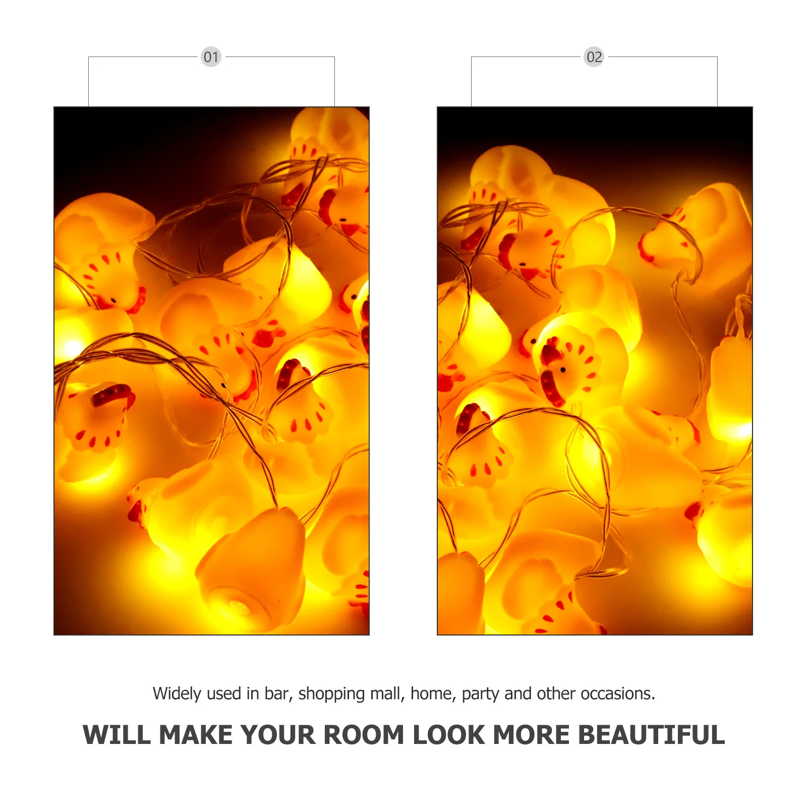 

1Set LED Turkey String Lamp Fine Craftsmanship Thanksgiving Autumn Xmas Festival Hanging Decor Thanksgiving String Lights