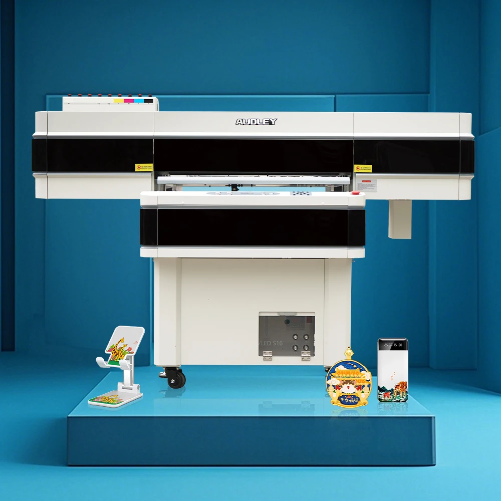 Audley A0 9060 Newly out Flatbed UV Printer with 4 i3200 Print Heads 4-Head UV Ink Printing Machine