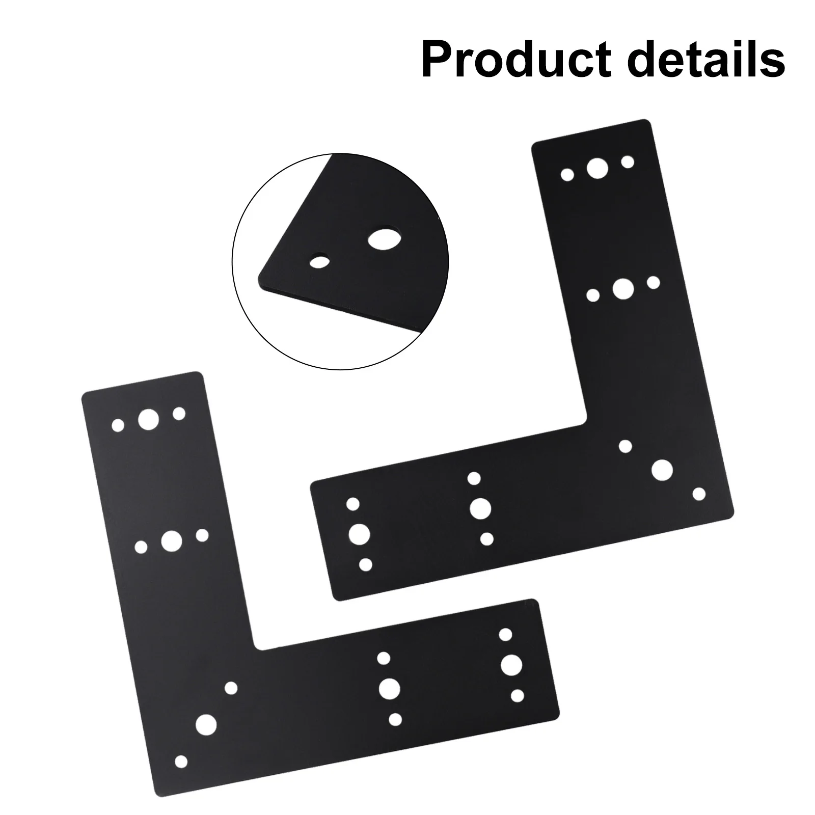 

Высококачественный угловой металлический кронштейн L-образной формы из стальной пластины для деревянных и металлических конструкций с антикоррозийным покрытием (2 шт.)