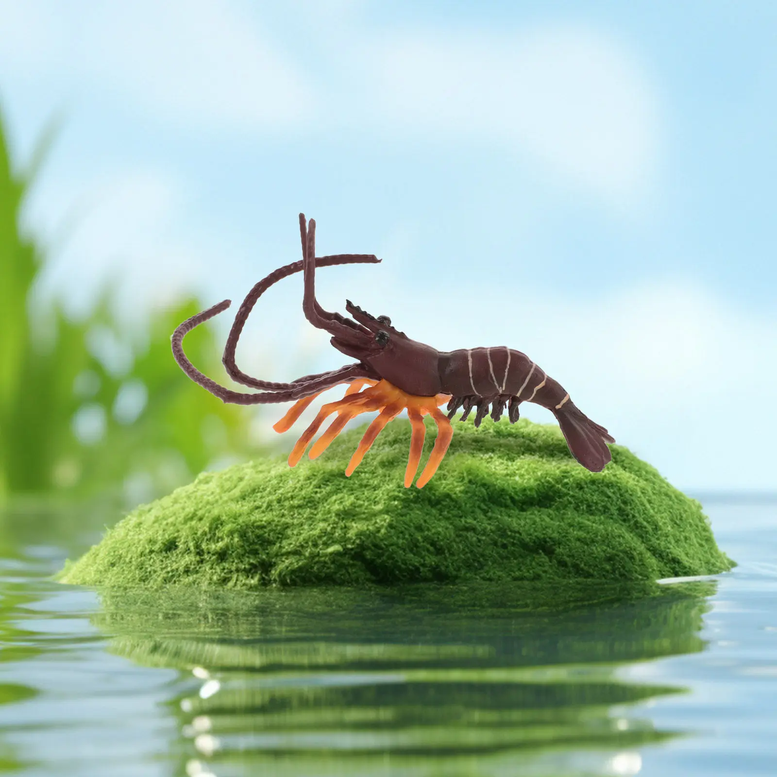 

Vivid Realistic Faux Shrimp Decoration for Living Room Garden Balcony Office Display Educational Sea Life Recognition Tool