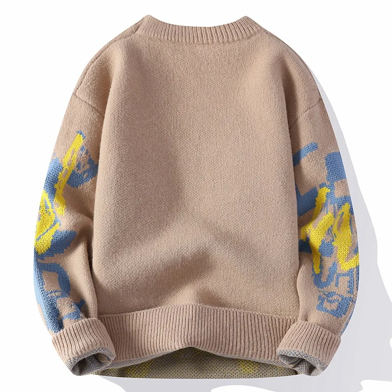 Popular Men's Autumn and Winter 2024 New Semi-turtleneck Sweater Men's Thickened Top