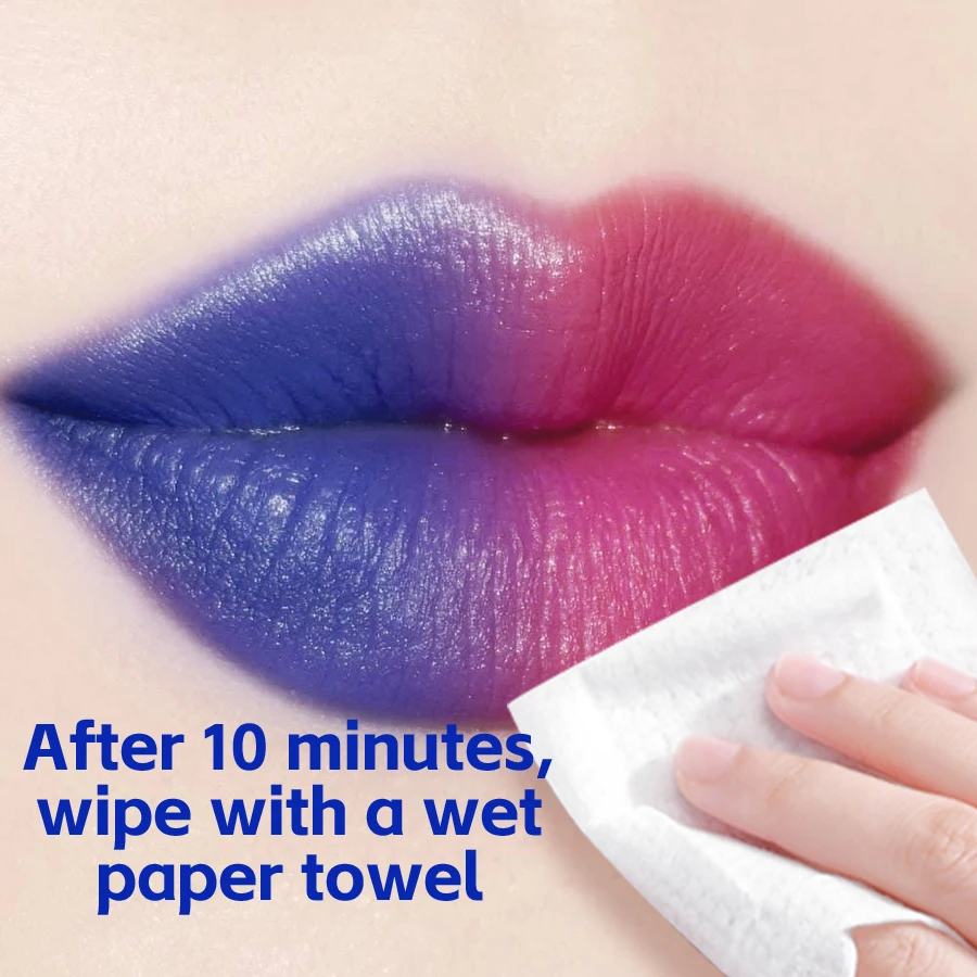 Rouge à lèvres rose à changement de couleur, 1 pièce, imperméable, maquillage féminin, teinte sexy, brillant à lèvres, cosmétiques, cadeaux, professionnel