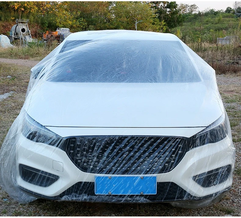 All-Weather Disposable PE Car Cover – Indoor/Outdoor Dust & Rain Protection — detail 7