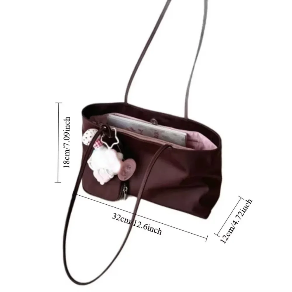 Große Nylon-Canvas-Tragetasche, lässige Sommerhandtasche für Damen, leichte Umhängetasche im koreanischen Stil mit Magnetverschluss – Detail 5