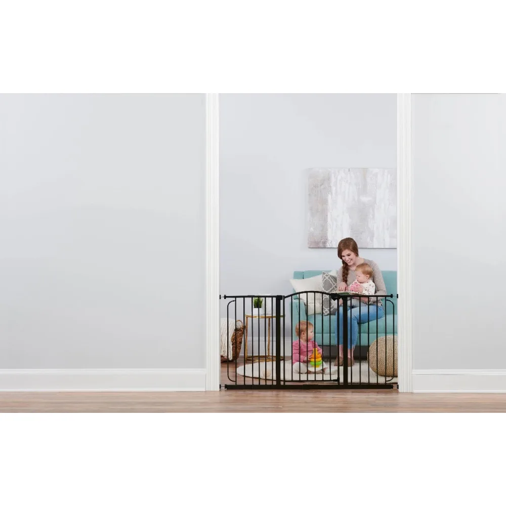 58" Extra Wide Arched Decor Baby Safety Gate, Extra Wide Gate