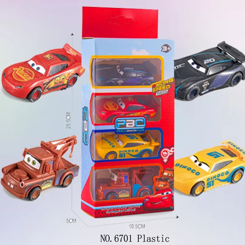 Disney Pixar Cars tout-terrain véhicule à rappel ensemble de jouets alliage foudre McQueen modèle voiture véhicule de jeu cadeau éducatif pour les enfants