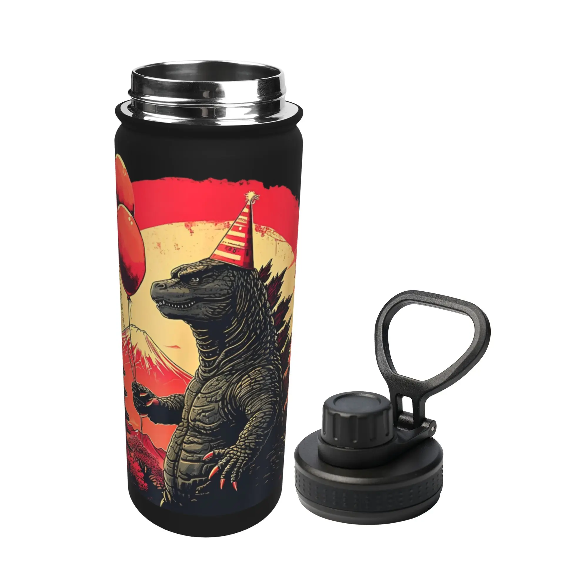 Monster G-Godzillas 18OZ Sports Insulated Kettle Kaiju Thermal Cup Vacuum Flask School Mug Hot Cold Drink - view 2