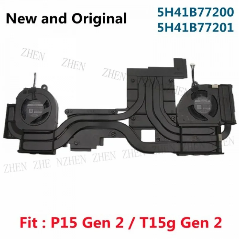 

Y CPU Fan Heatsink Cooler For Lenovo ThinkPad P15 T15g Gen 2 5H41B77200 5H41B77201