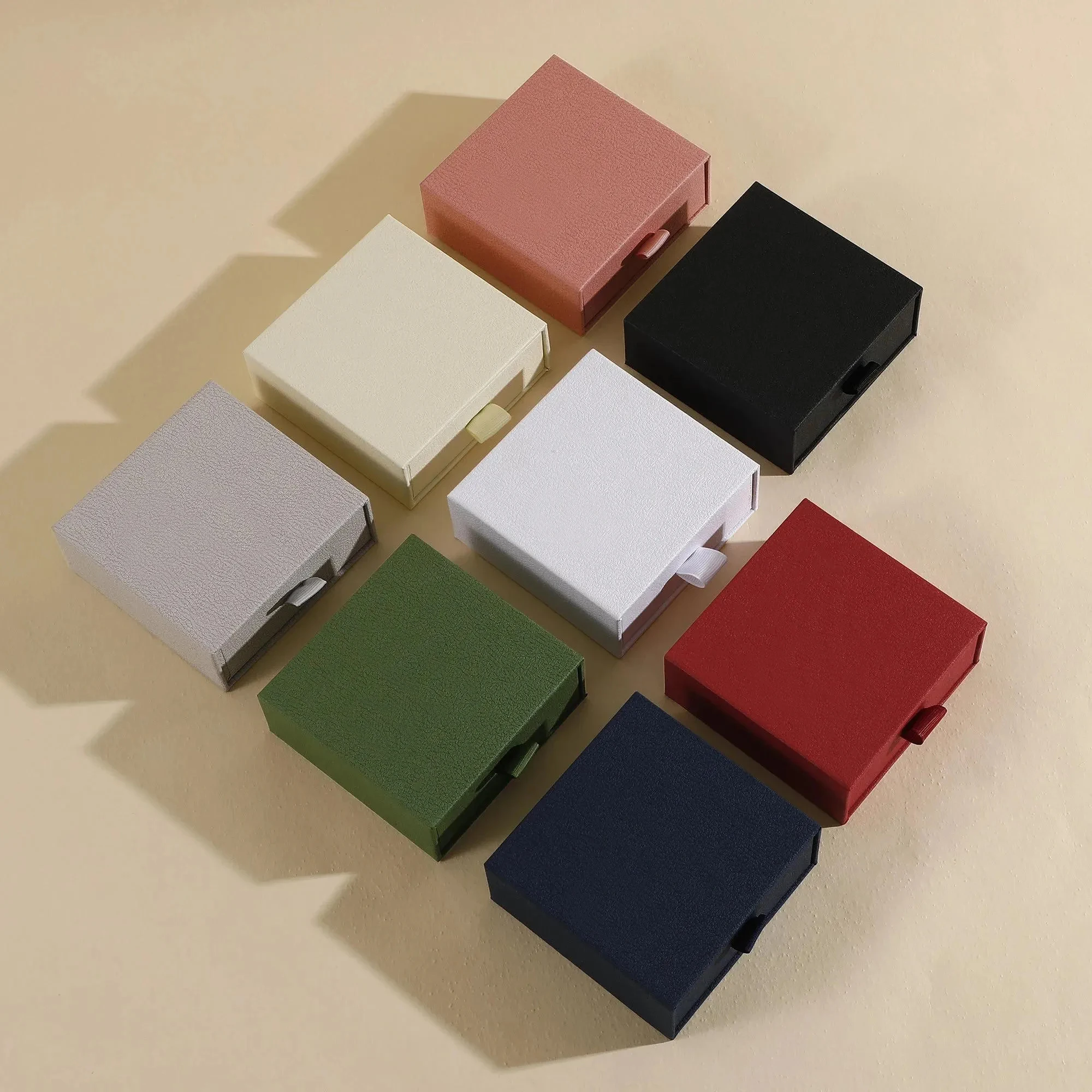 

12PCS Jewelry Packaging Box Necklace Ring Box With Sponge Drawer Box Personalized Exquisite Paper Gift boxes Packaging Pack
