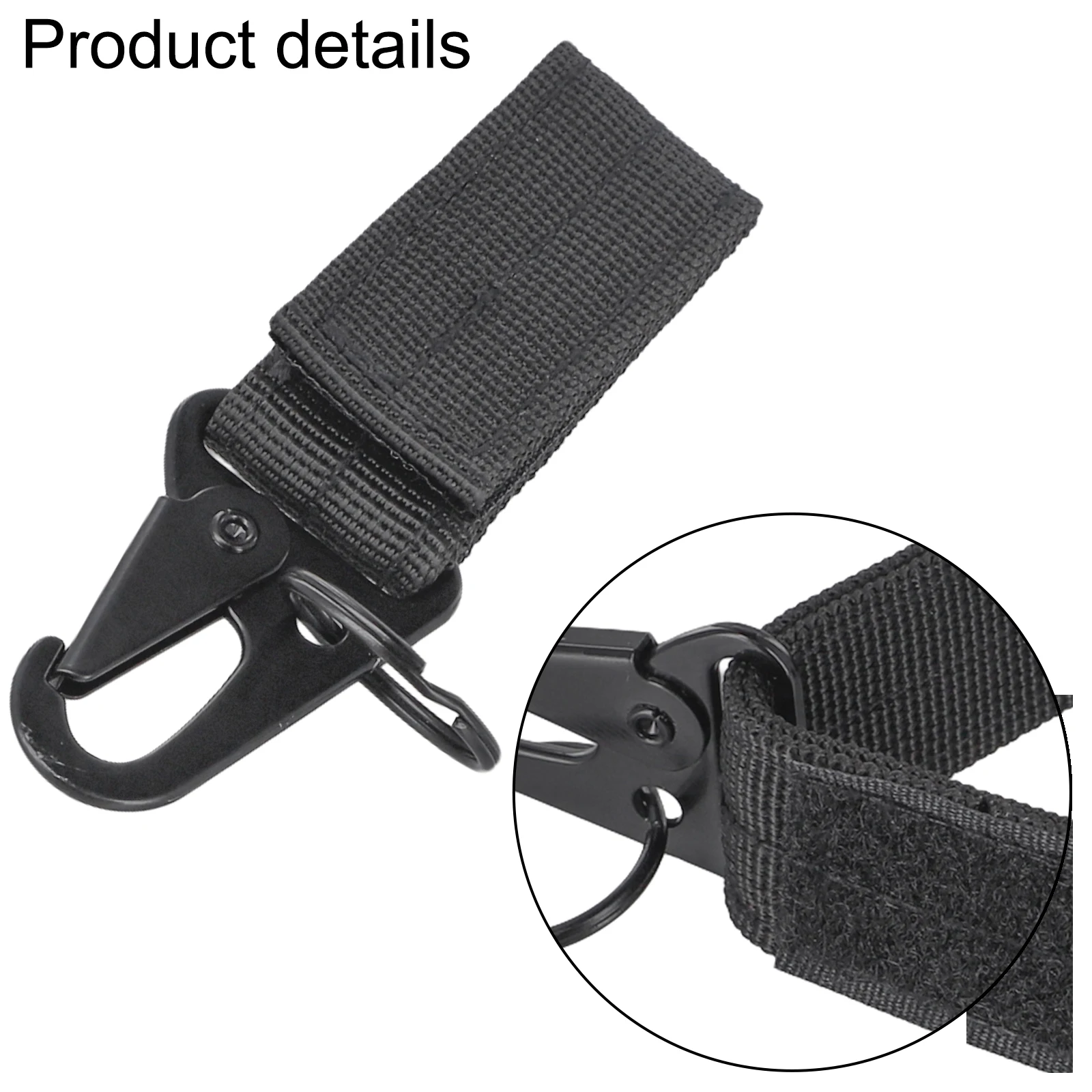 Nylon Webbing Buckle Belt Carabiner Hook with Steel Lock for Secure Use in For Camping Hiking and Outdoor Activities