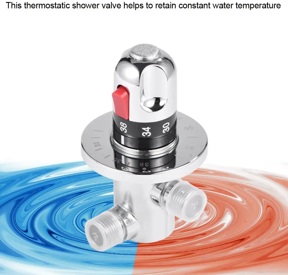 Thermostatic Shower Faucet for Shower Room Control with Intelligent Temperature Control and Hidden Valve Gear Accessories