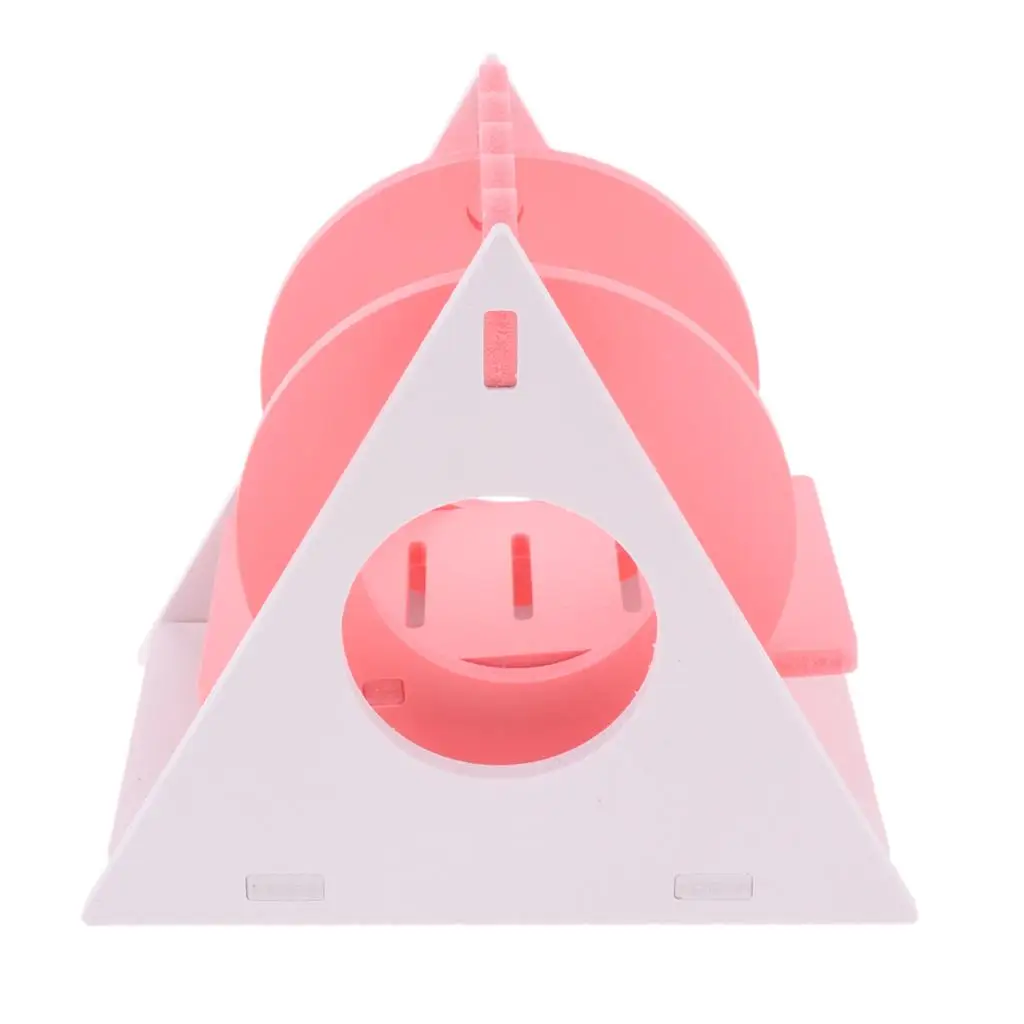 New Wooden Triangle Rocking Toy for Hamsters Rabbits Hedgehogs 14x9.5x12cm