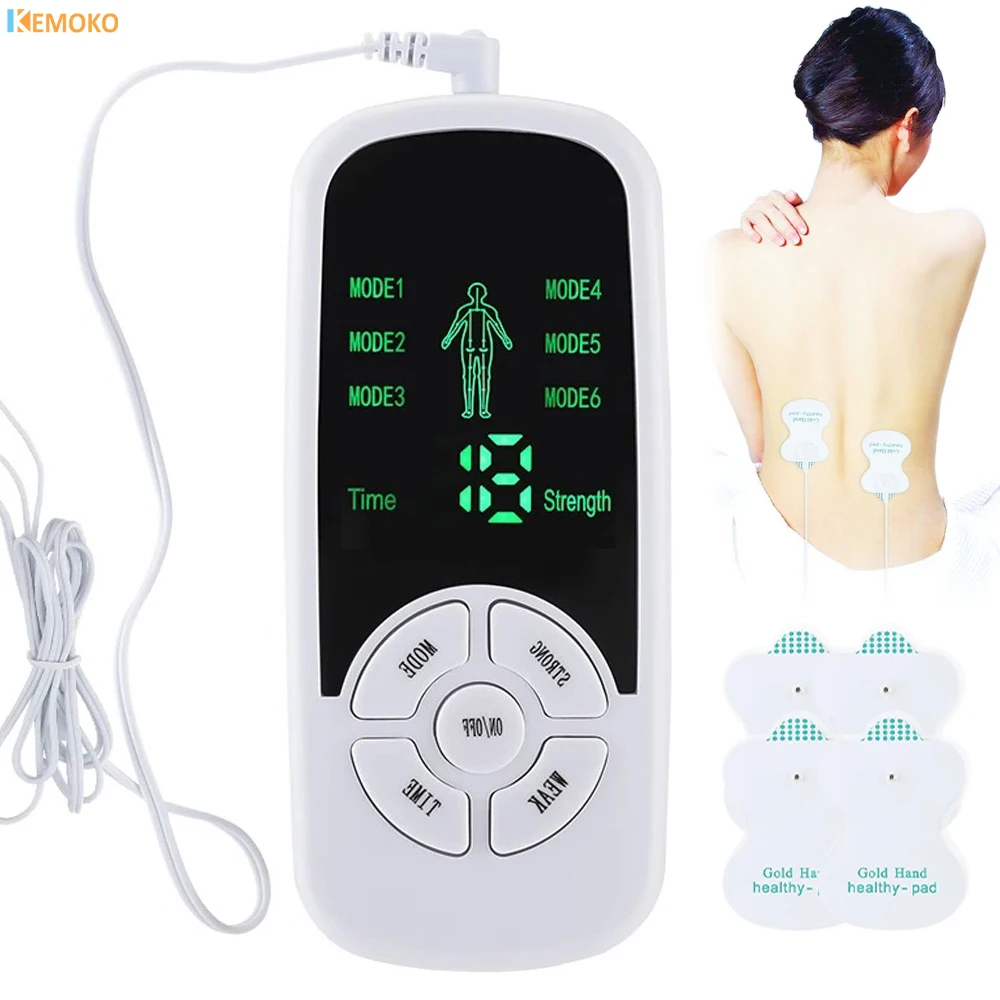 

6 Modes Electric Tens Muscle Stimulator Acupuncture Face Body Massager Digital Therapy Herald Pulse Abdominal Prostate Massage