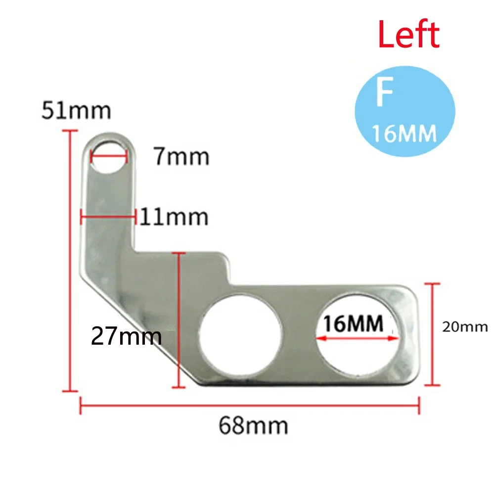 Stainless Steel LED Motorcycle Switch Handlebar Tap Mirror 16MM Fixed Button Switch Fog Light Switch Bracket Waterproof