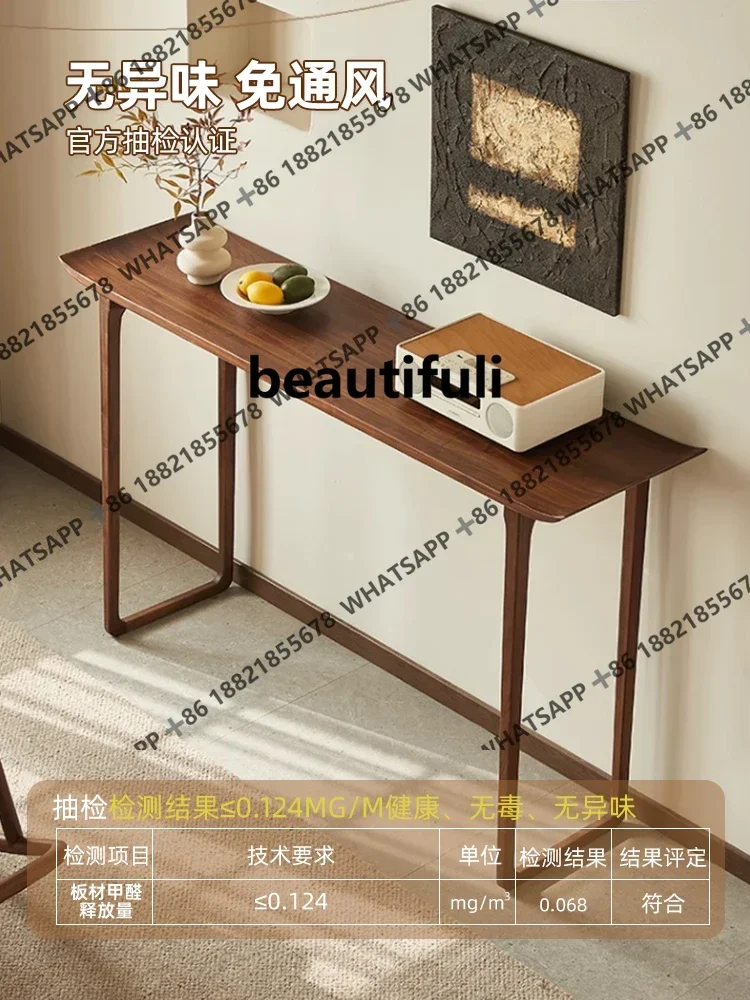 Q181 narrow table case New Chinese entrance storage table Solid wood strip case High foot supply table Entry entrance lll 3