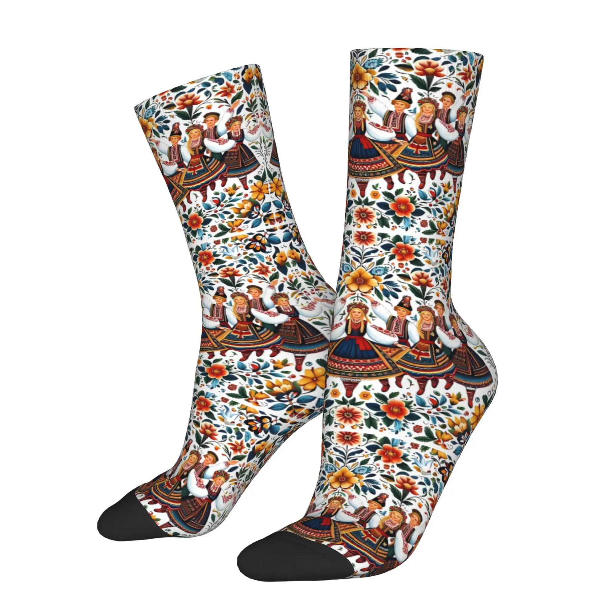 

Retro Ukrainian Dance Dancing Men's Socks Unisex Novelty Funny Crew Sock Gift