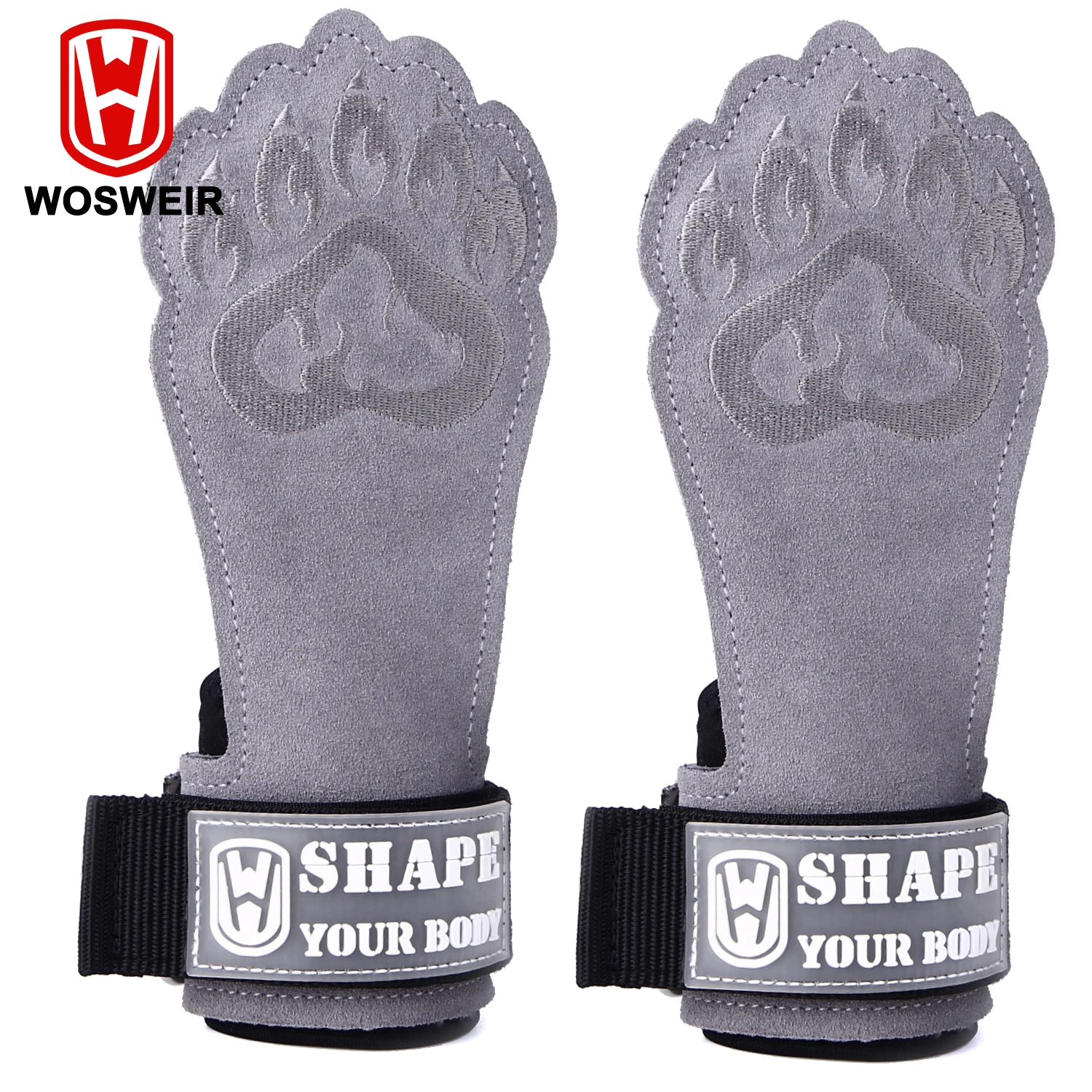 WOSWEIR Gym Horizontal Bar Gloves for Weight Lifting, Training Sports, Crossfit Fitness, Bodybuilding Workout, Palm Protector