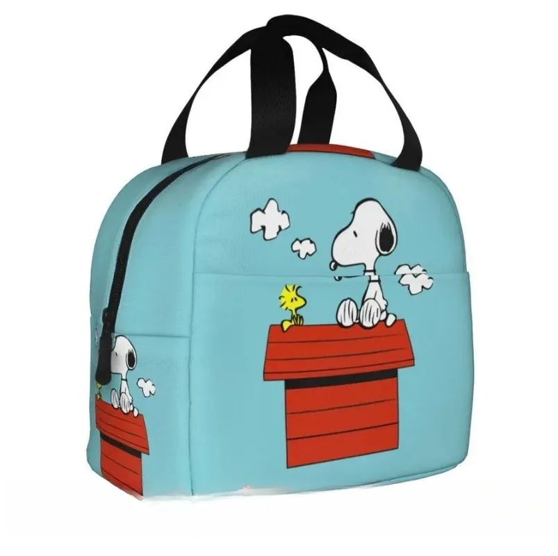 

Kawaii Anime Snoopys Series Lunch Bag Cute Creativity Cartoon Character Printing Portable High-capacity Outdoor Picnic Bag