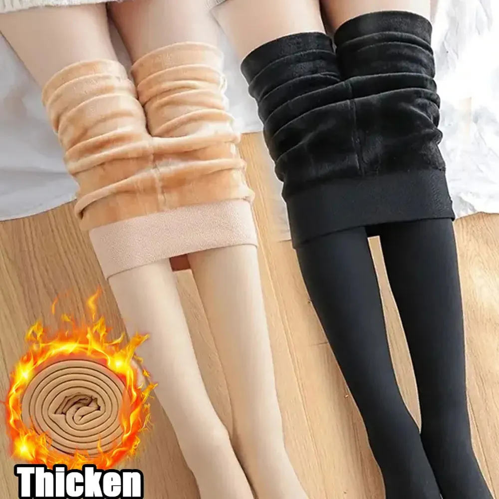 

Tights Velvet Thickening Women Thermal Pantyhose Winter Skin Tone Naked Feeling Winter Panty Slimming Effect Women Thermal Sock