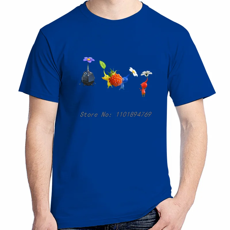 Summer Fashion O-Neck T-Shirt Pikmin Carry Strawberry Retro Graphic T Shirts High quality Short Sleeve T Shirts For Mens