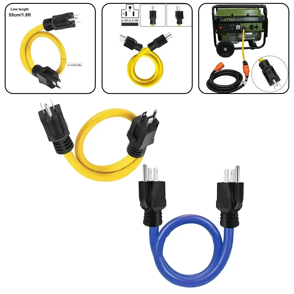 3-зубчатый штекер 12AWG 125 В, двойной удлинитель, адаптер для генератора для переноса, домашнего ремонта, товары и аксессуары «сделай сам»