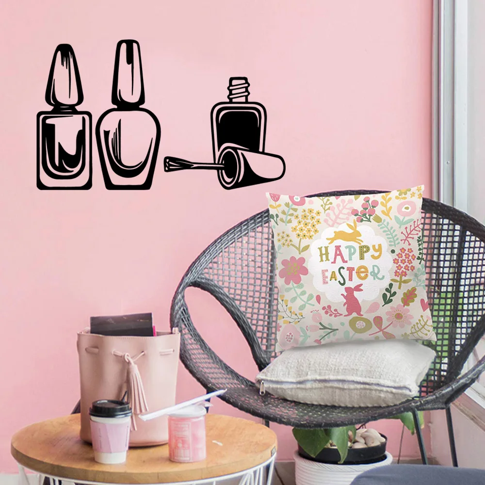 

Nail Salon Wall Sticker Self Adhesive Vinyl Waterproof Wall Art Decal For Home Decor Living Room Bedroom Wall Decoration Murals