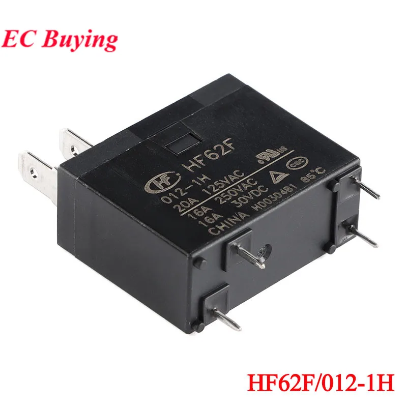 2pcs/1pc HF62F/012-1H 012-1HT HF62F-012-1H HF62F-012-1HT 12VDC DC 12V 16A 20A 4Pin High Power Relay Relais