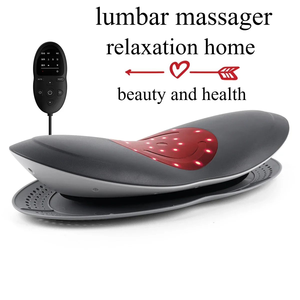 Lumbar Massager Vibration Hot Compress Traction Apparatus Relaxation Home Soothing Apparatus