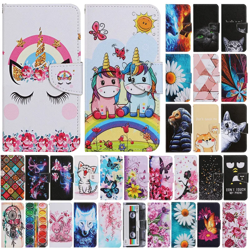 For Samsung M12 Case Painted Leather Book Case sFor Samsung Galaxy M12 M 12 A12 M127 SM-M127F A125F Cover Wallet Flip Cases Capa