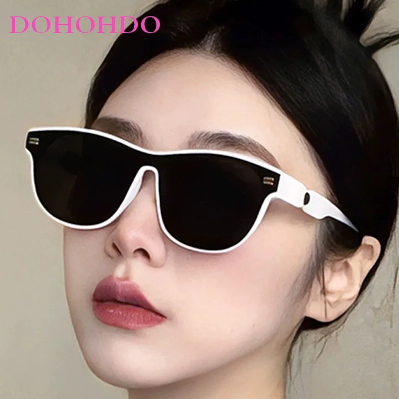 

Classic Cat Eye Sunglasses Men Outdoor Fashion Personalized Trend Large Frame Sunglasses For Women Retro Lens Sunshade Eyewear
